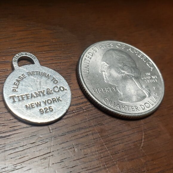 Authentic Tiffany & Co. Pendant for Necklace Blue Enamel Return to Tiffany EUC - Picture 6 of 6
